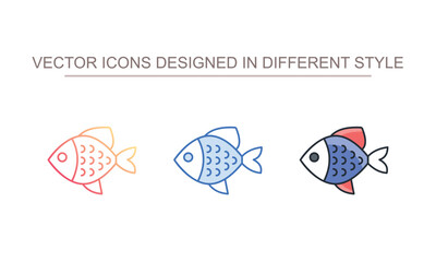 Fishing icon design with white background stock illustration