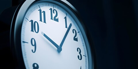 Close-up of Classic Analog Clock Face Time Concept