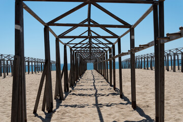 Beach in P&oacute;voa de Varzim in Portugal