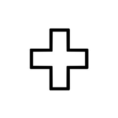 Obraz premium Elegant Modern Medical Symbol Design on Pristine White Background Depicting Health and Healthcare Aesthetics in Minimalist Style