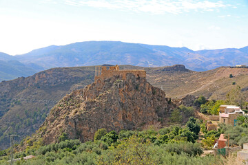 Castle at Lanjaron in Andalucia, Spain	