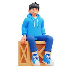 3D Illustration of a Young Man