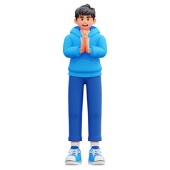 3D Character of a Young Boy