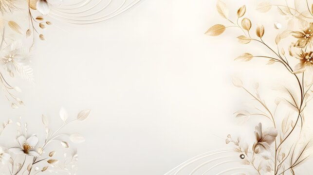 Elegant Housewarming Party Invitation Card Design Featuring a Decorative Pattern on the Right with Spacious Left Side for Custom Text