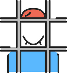 jail illustration on a white background    