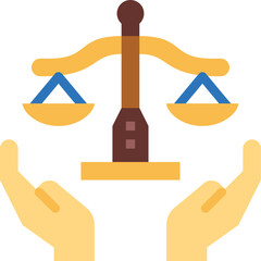 justice illustration on a white background     