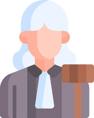 judge illustration on a white background     