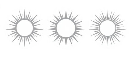 Fototapeta premium set of gray sun bursts vector