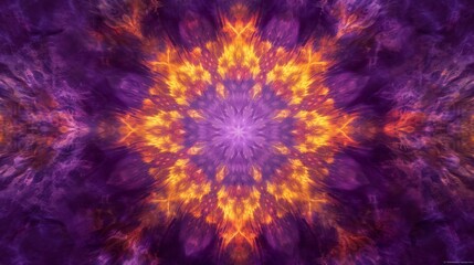 Fiery Kaleidoscope: A Symphony of Crimson, Orange, and Purple Hues.