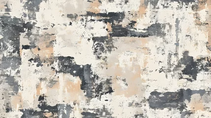 Fotobehang Verweerde muur Abstract Beige Grey Grunge Texture Background Wall Art  © Shahina