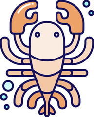 lobster illustration on a white background    