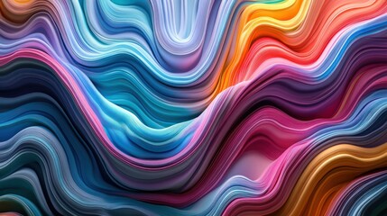 Obraz premium Colorful abstract background layered wavy lines