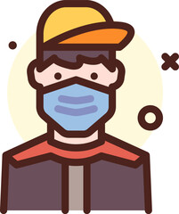 man illustration on a white background    