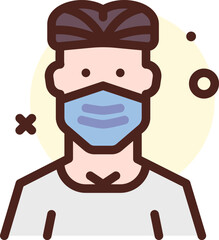 man illustration on a white background    