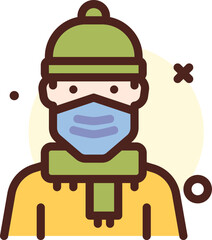 man illustration on a white background    