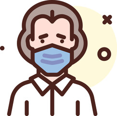 man illustration on a white background    