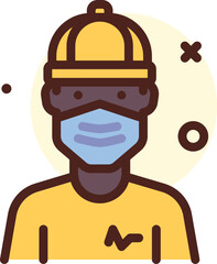 man illustration on a white background     