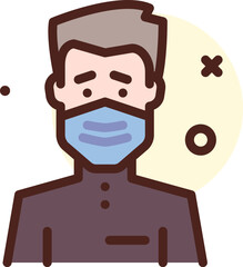 man illustration on a white background     