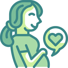 maternity illustration on a white background     