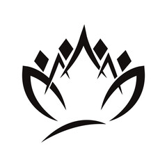 Crown creative logo design icon