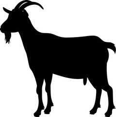 Vector goat silhouette. goat silhouette vector icon
