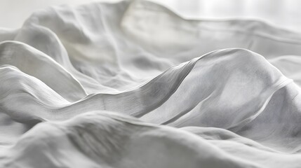 Obraz premium Abstract Draped Light Gray Fabric Texture Background