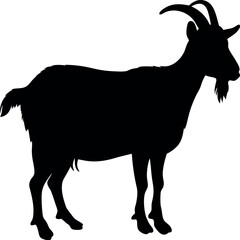 Vector goat silhouette. goat silhouette vector icon
