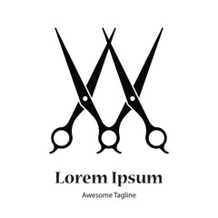 scissors and comb vector illustration