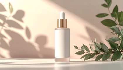 bottle of perfume with flower