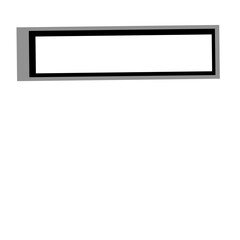 Obraz premium Minimalist composition of a white rectangle on a black backdrop with gray accents