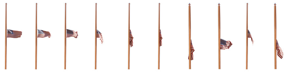 USA Flag at Half-Mast