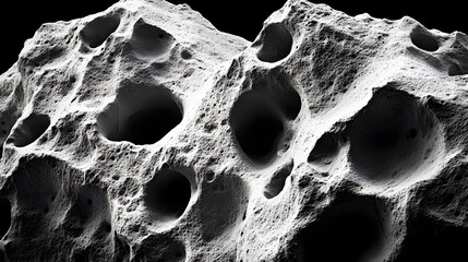 Abstract Gray Asteroid Surface Texture Background