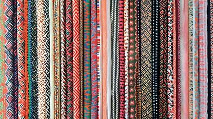 Vibrant Colorful Fabric Textile Pattern Swatches