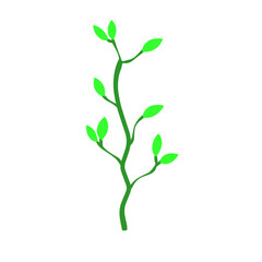 Fototapeta premium Stylized luminescent plant illustration on stark backdrop offering a futuristic element
