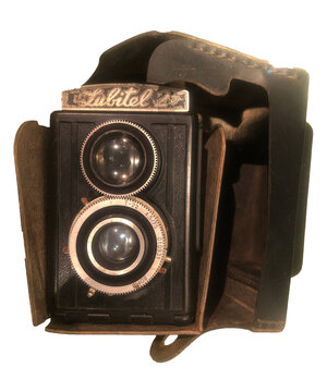 Vintage Lubitel 2 twin-lens reflex camera, 60s or 70s camera
