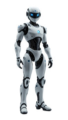 blue screen robot arm HD advanced AI technology robot with a transparent background. Advanced bot.