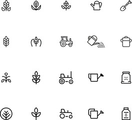 Gardening icon set design