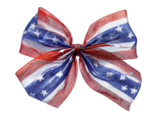 Patriotic bow design for Fourth of July celebrations and decorations