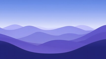 Serene Purple Mountain Range Landscape Illustration
