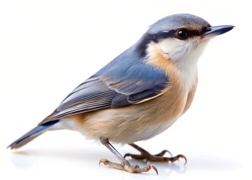  pygmy nuthatch isolated on white background
