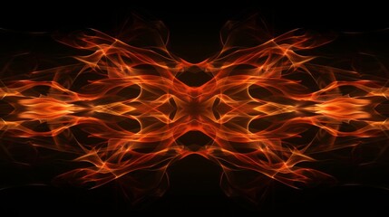 Fototapeta premium Mesmerizing Display Of Fiery Flames Against Jet Black Canvas