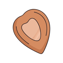 Isolated heart shaped cookie vector illustration for valentine's day or any love occasion