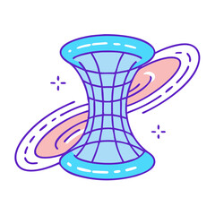 Wormhole illustration space time travel concept astrophysics science fiction universe cosmos