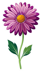 Beautiful purple flower illustration vector graphic design floral blossom bloom botanical spring summer garden nature plant