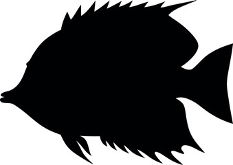 Fish silhouette. fish icon. 