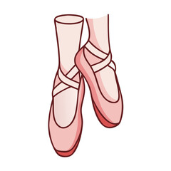 Ballet shoes pointe shoes dance shoes ballerina shoes ballet slippers pink shoes dance wear footwear © IsratJahan
