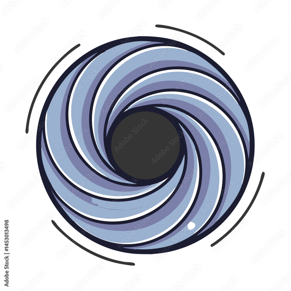 Poster abstract swirl vortex illustration vector design with blue and gray color scheme background