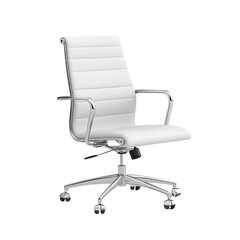 Fototapeta premium Modern office chair: A sleek, contemporary office chair with a pristine appearance, embodying both style and functionality, ready to furnish any workspace.
