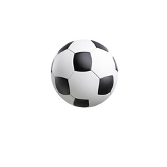 Naklejka premium Soccer Ball: A detailed shot of a classic black and white soccer ball. capturing the essence of the beautiful game, ready for action on the field. 