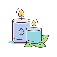 Candles spa aromatherapy relaxation wellness light flame wax decoration calm peace health beauty care